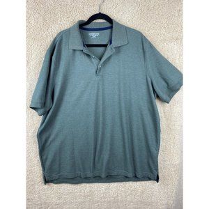 Croft & Barrow Men's Size XXL Olive Green Hi Lo Hem Short Sleeve Polo